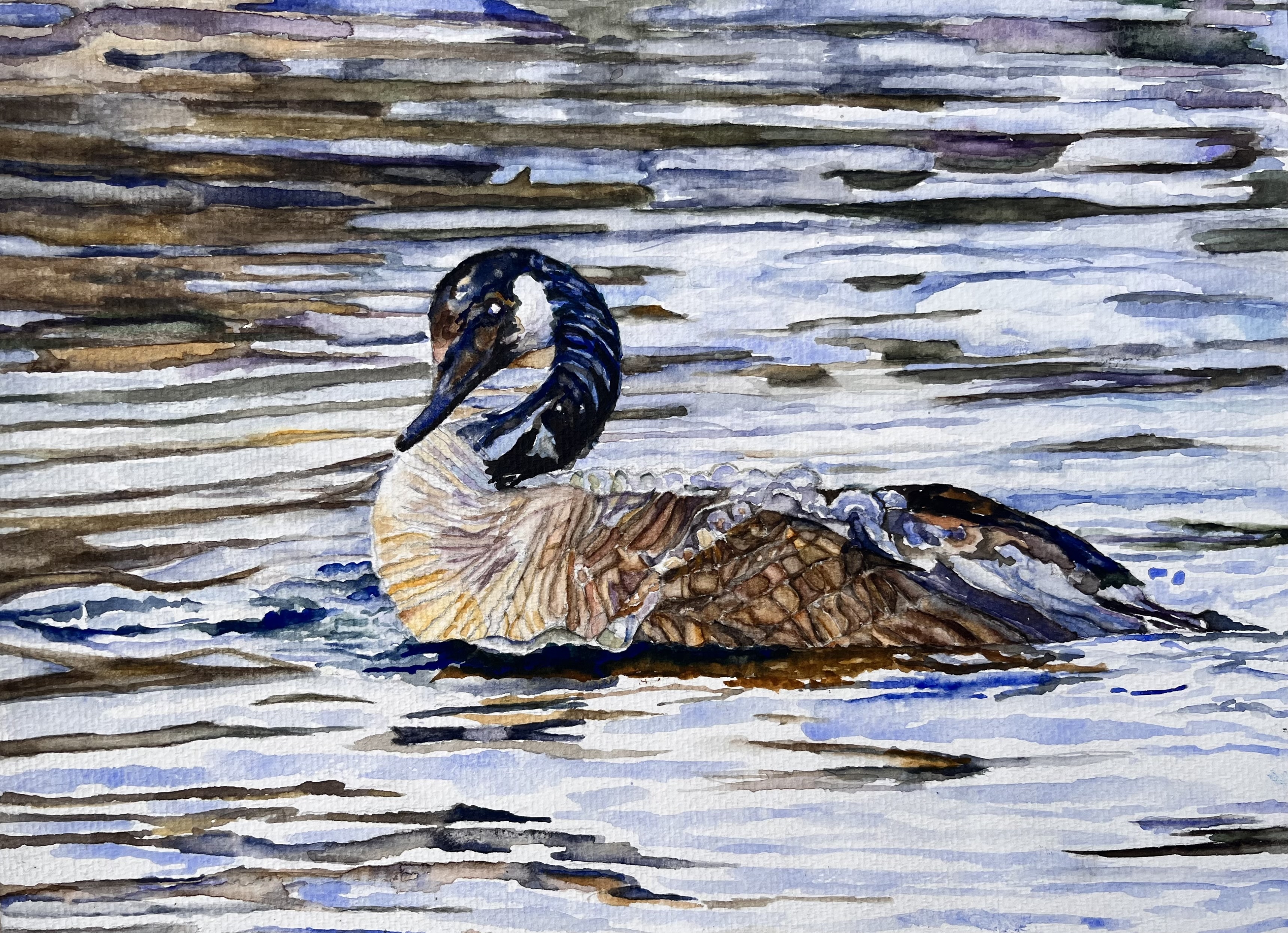 Elegantly Blue Geese